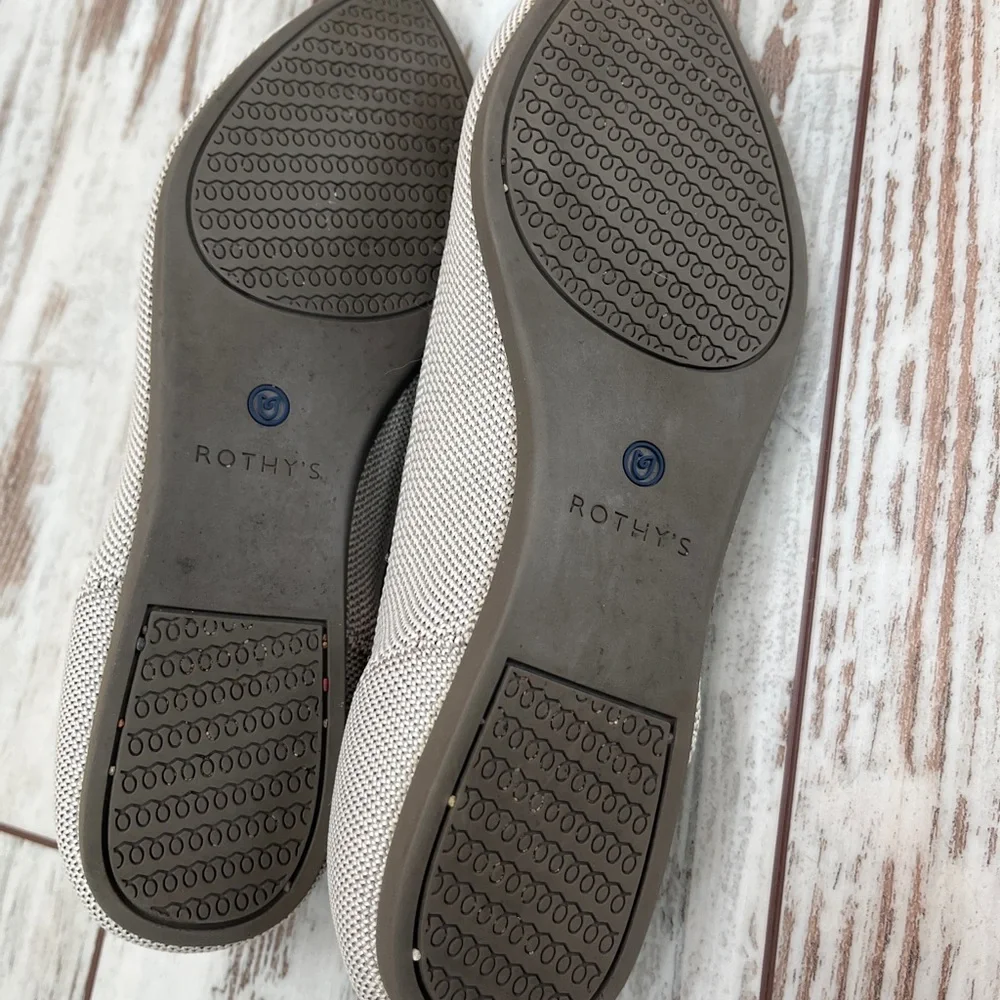 Rothy’s The Point Flax Birdseye Knit Flats - Size 8.5 - Picture 5 of 16